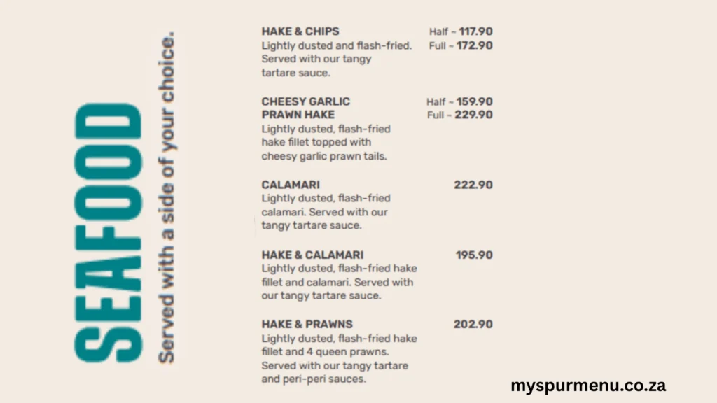 Spur Seafood Menu and Prices 2025 1 Spur Seafood Menu