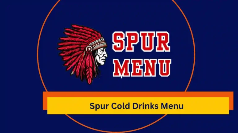 Spur Cold Drinks Menu 2025