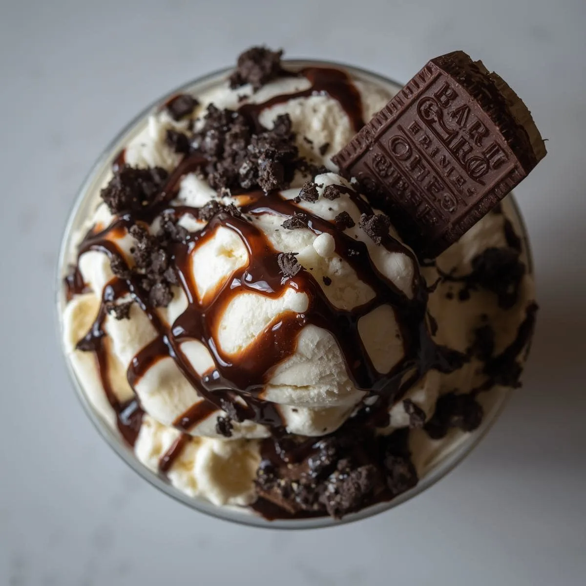 Ice Cream & Chocolate Sauce