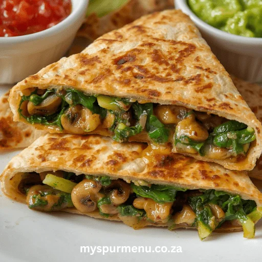 Spinach & Mushroom Quesadilla