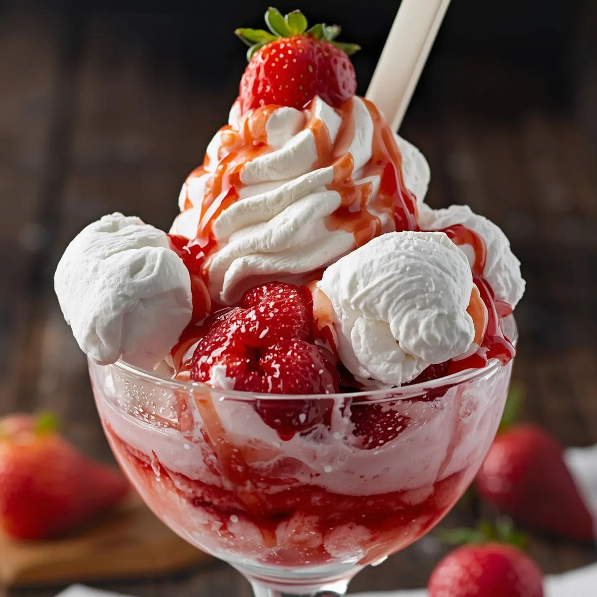 Strawberry Marshmallow Sundae