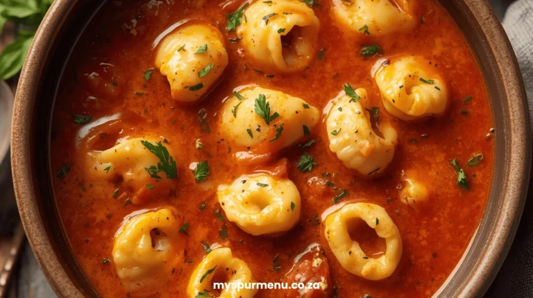 Crockpot Creamy Tomato Tortellini Soup