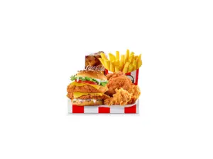 KFC Menu 43 Double Colonel Burger Box